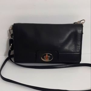 Kate Spade black leather crossbody bag